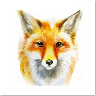 Watercolor Fox Posters and Art